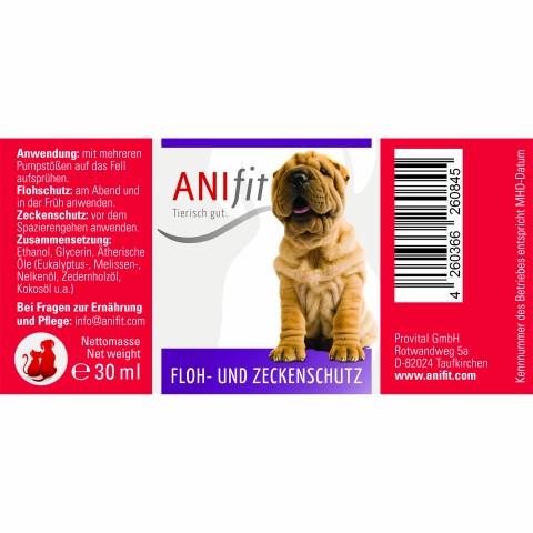 Hund Nahrungsergänzungen Floh- u. Zeckenschutz 30ml 1 Stück -2- Anifit