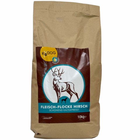 Hund Flocken Hundefutter Trockenfutter RyDog Fleisch-Flocke Hirsch 10kg 1 Stück -1- Anifit